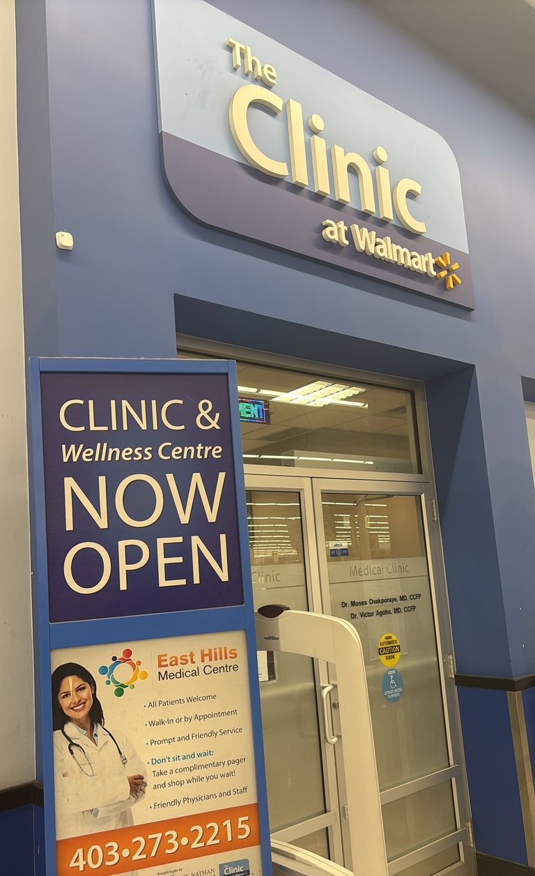 Entrance to East Hills Medical Centre from inside Walmart
